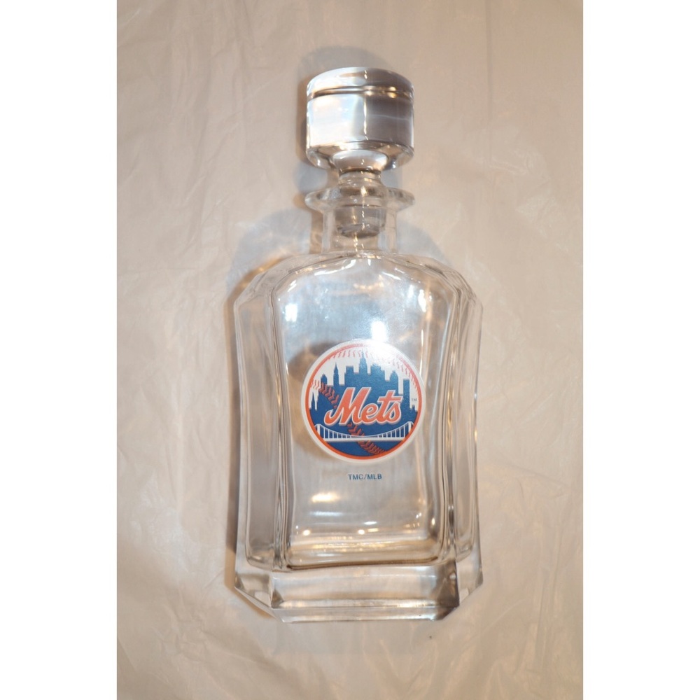 New York Mets Glass Decanter